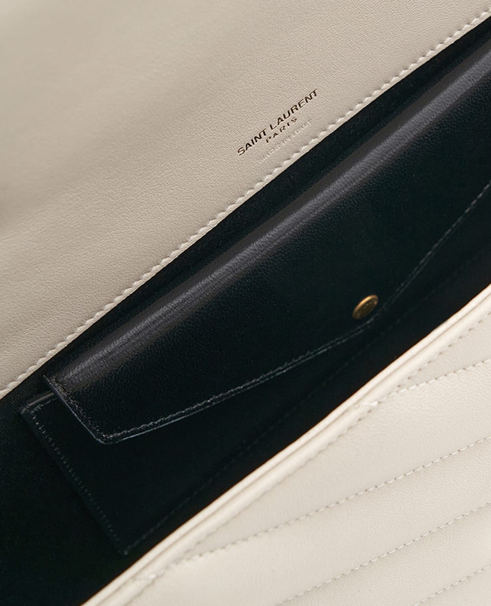 Сумка зі шкіри Loulou Medium Saint Laurent 801439-AAEAX, білий колір • Купити в інтернет-магазині Kameron