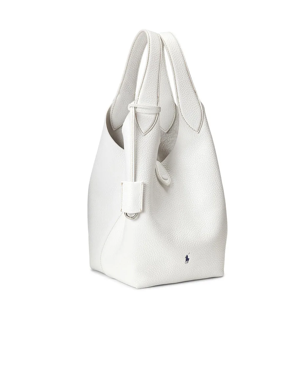 Сумка-тоут Polo Play из телячьей кожи Polo Ralph Lauren 428938031012, белый цвет • Купить в интернет-магазине Kameron