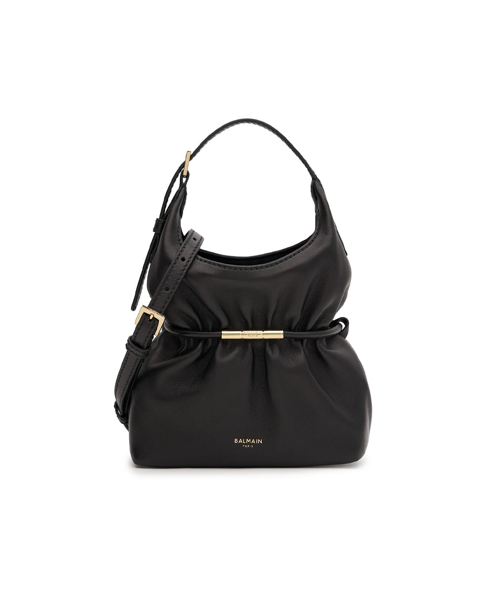 Сумка SPHYNX mini из овечьей кожи Balmain HN0DA093LNPH, черный цвет • Купить в интернет-магазине Kameron