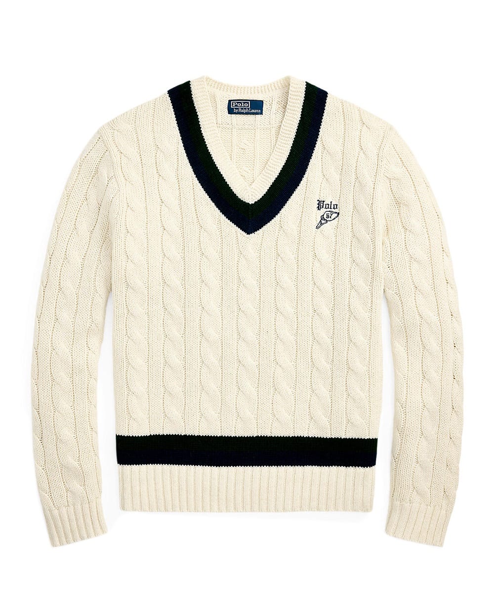 Пуловер из кашемира Polo Ralph Lauren 710970656001, кремовый цвет • Купить в интернет-магазине Kameron