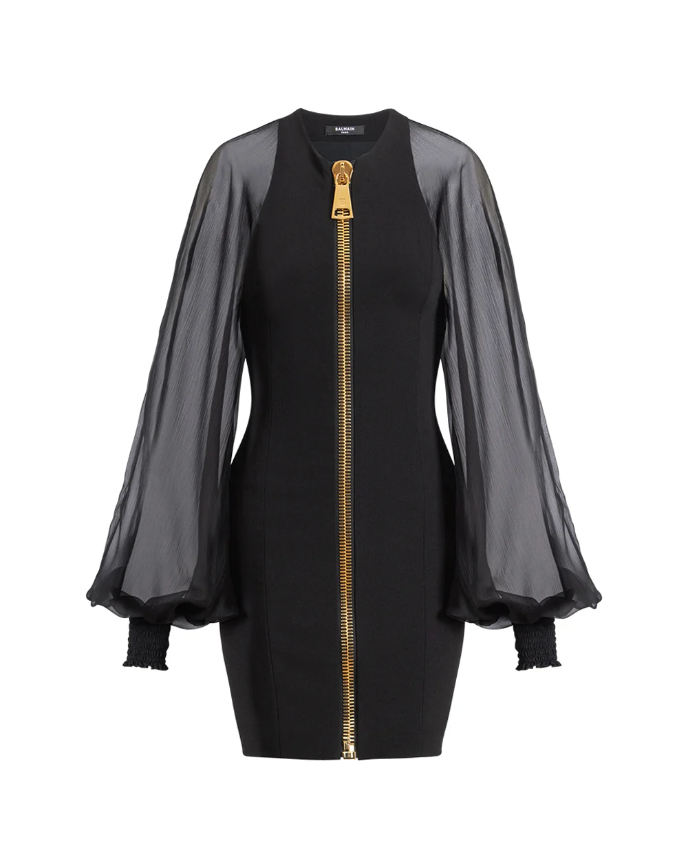Платье мини Balmain HF1R9461MI60, черный цвет • Купить в интернет-магазине Kameron