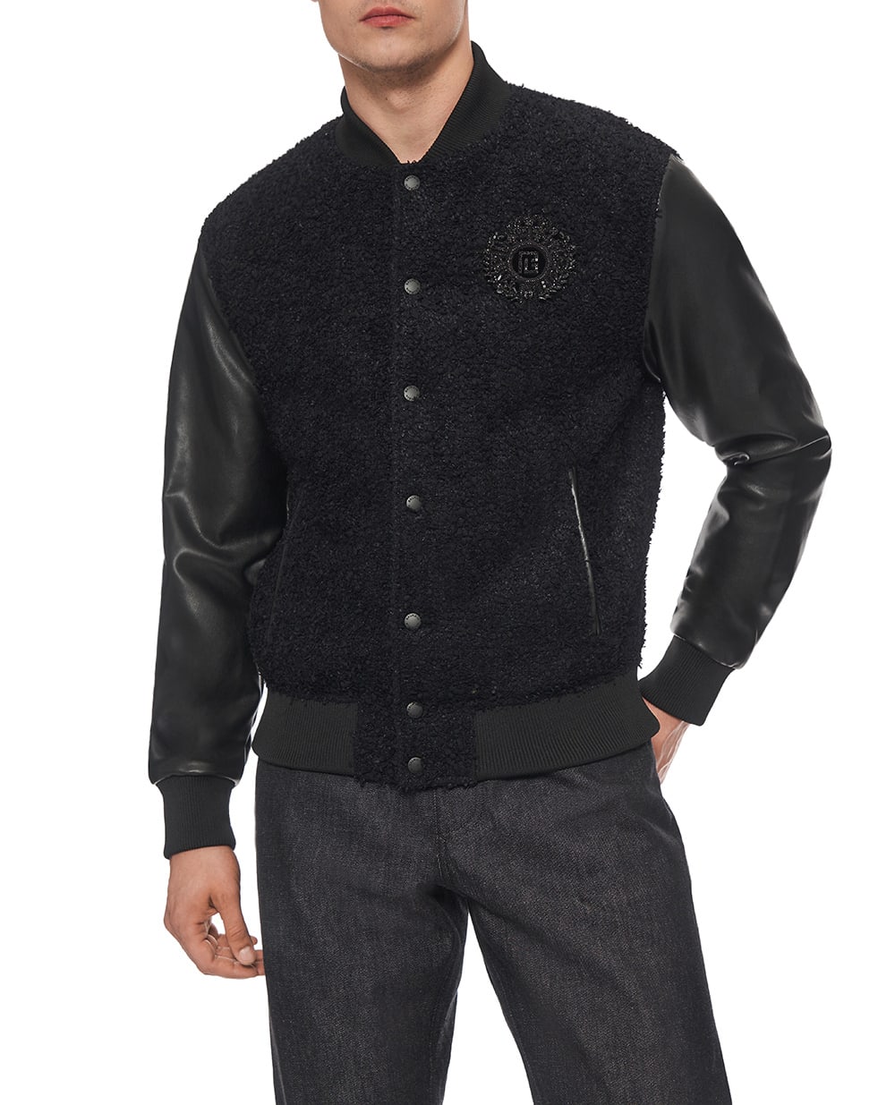 Бомбер Balmain FH1TFA7063MH, черный цвет • Купить в интернет-магазине Kameron