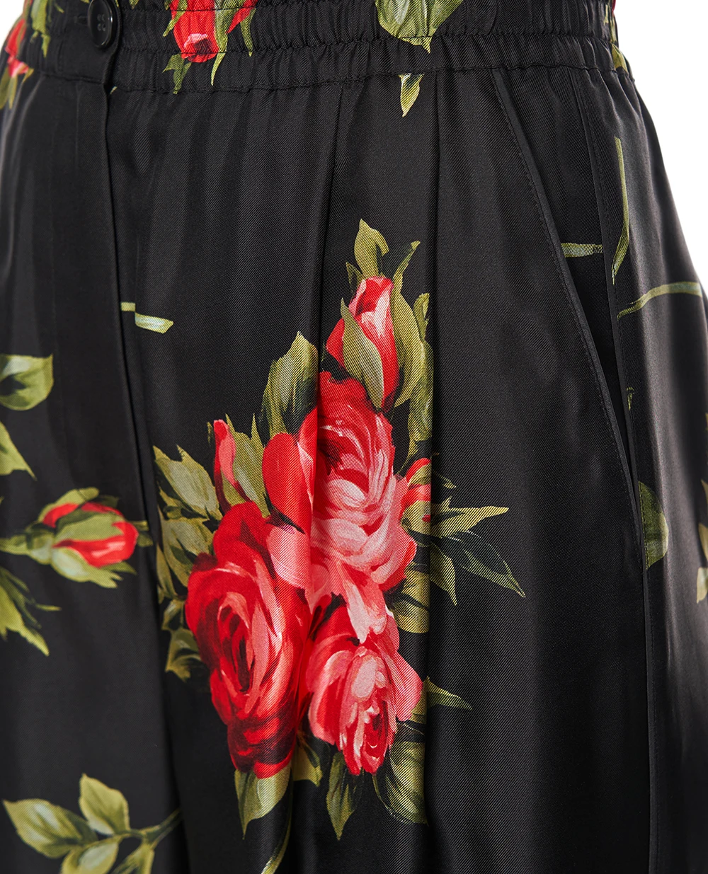 Пижамные брюки из шёлка Dolce&Gabbana FTDIVT-IS11G, черный цвет • Купить в интернет-магазине Kameron
