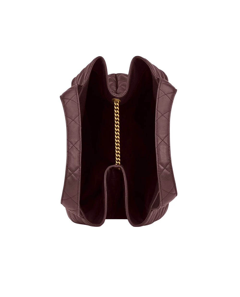 Сумка-тоут ICARE из овечьей кожи Saint Laurent 698651-AAANG, бордовый цвет • Купить в интернет-магазине Kameron