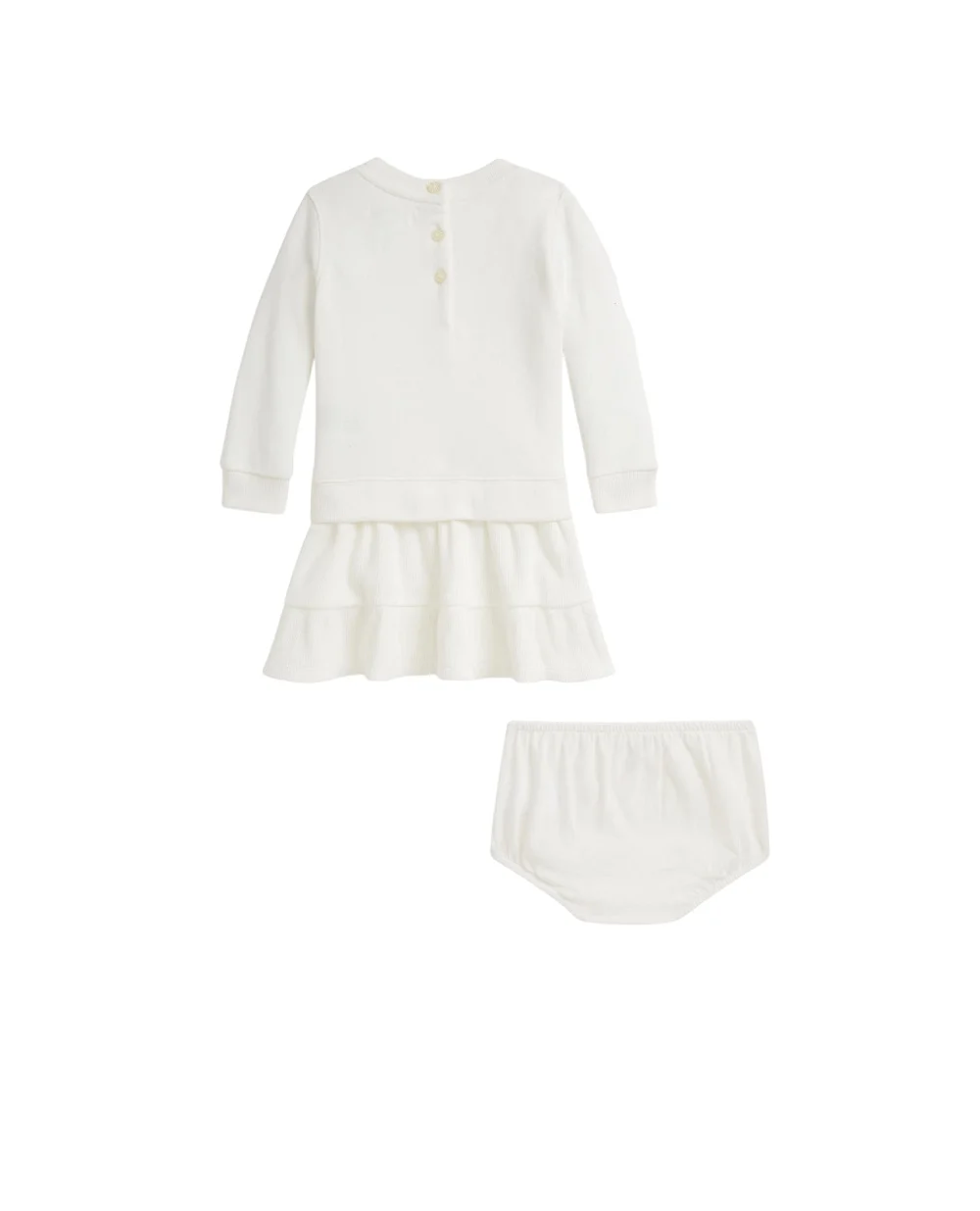 Детское платье флисовое Polo Bear Polo Ralph Lauren Kids 310981086001, кремовый цвет • Купить в интернет-магазине Kameron