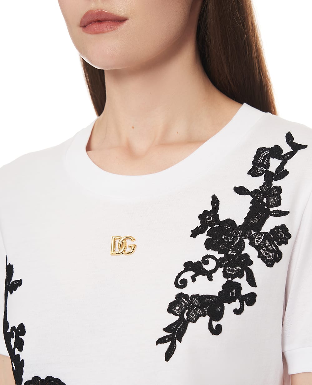 Футболка Dolce&Gabbana F8V20T-GDCTI, белый цвет • Купить в интернет-магазине Kameron