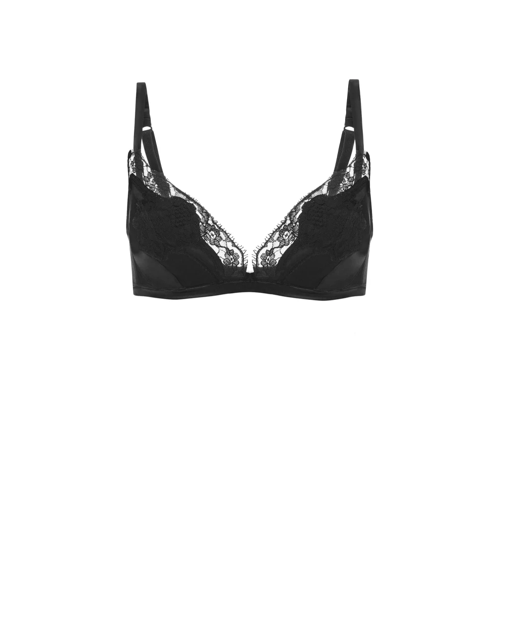 Шелковый бюстгальтер Dolce&Gabbana O1A01T-FUAD8, черный цвет • Купить в интернет-магазине Kameron