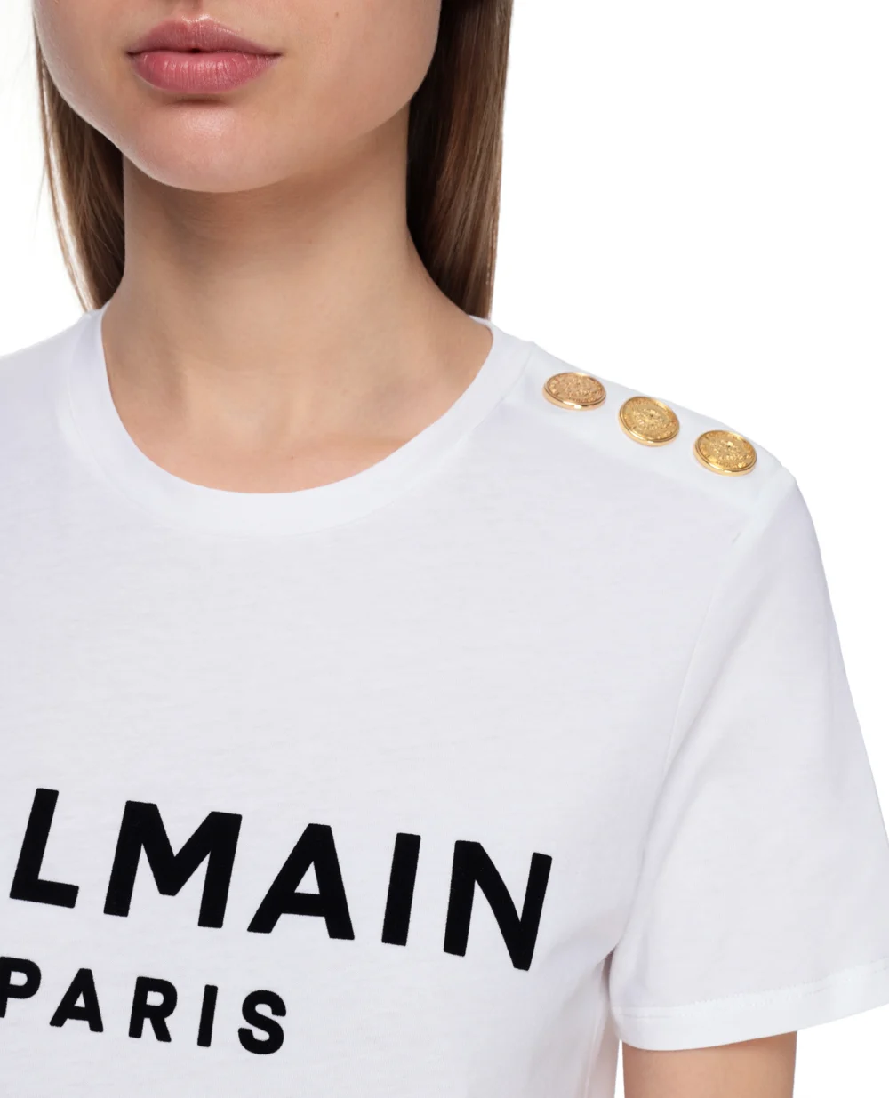 Футболка Balmain VF11350B012, белый цвет • Купить в интернет-магазине Kameron