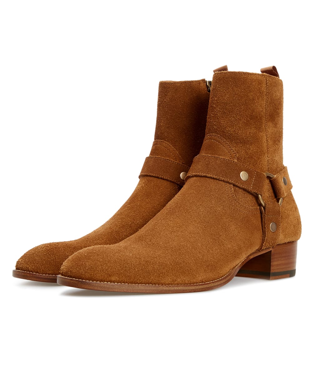 Замшевые ботинки Saint Laurent 443190-BPN00, коричневый цвет • Купить в интернет-магазине Kameron