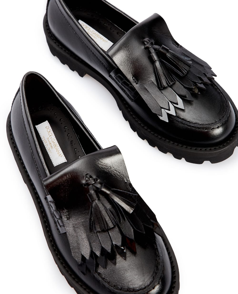 Кожаные лоферы Dolce&Gabbana Kids D11044-A7924-L, черный цвет • Купить в интернет-магазине Kameron