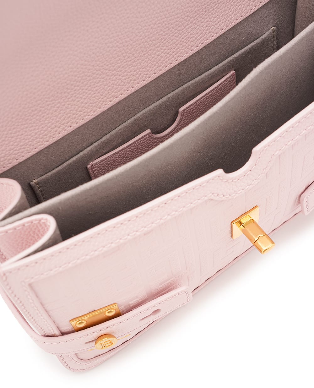 Шкіряна сумка B-Buzz Shoulder 24 Balmain DN1DA829LPSE, рожевий колір • Купити в інтернет-магазині Kameron