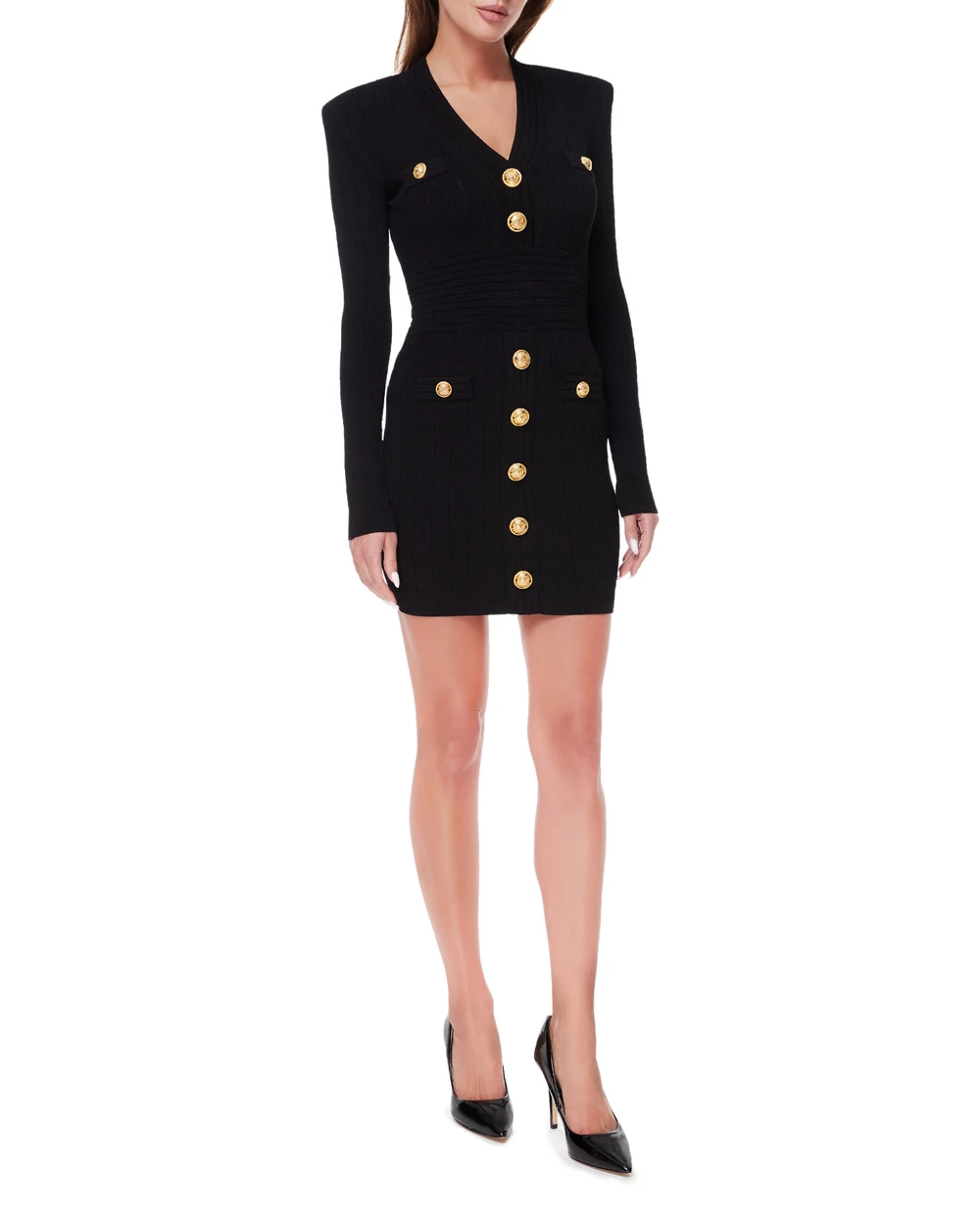 Сукня Balmain DF1R8059KB07, чорний колір • Купити в інтернет-магазині Kameron