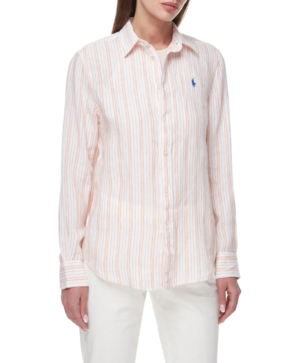 Льняная рубашка Polo Ralph Lauren 211910644002, белый цвет • Купить в интернет-магазине Kameron