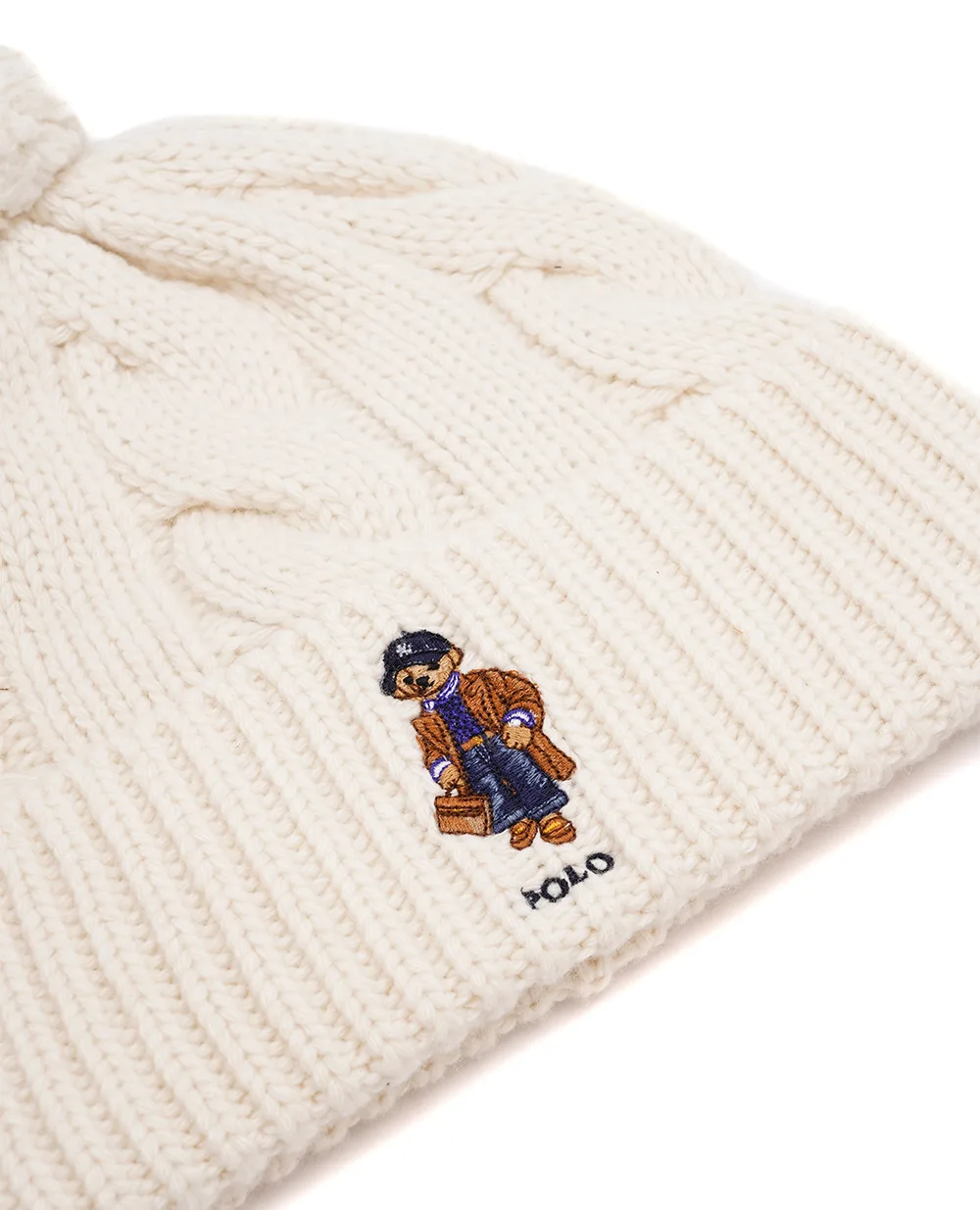 Шапка Polo Bear Polo Ralph Lauren 455923615002, молочный цвет • Купить в интернет-магазине Kameron