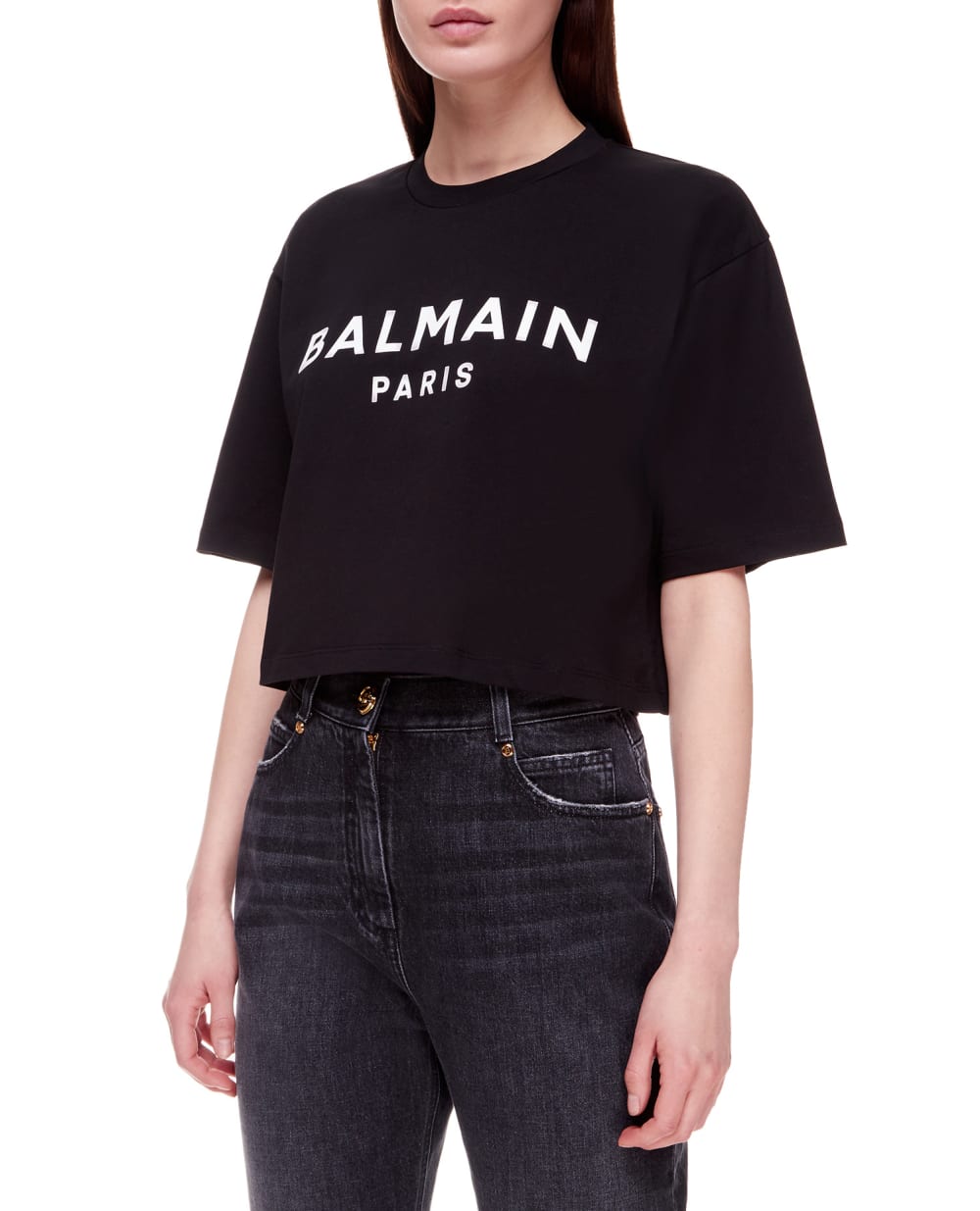 Футболка Balmain XF1EE020BB02, черный цвет • Купить в интернет-магазине Kameron
