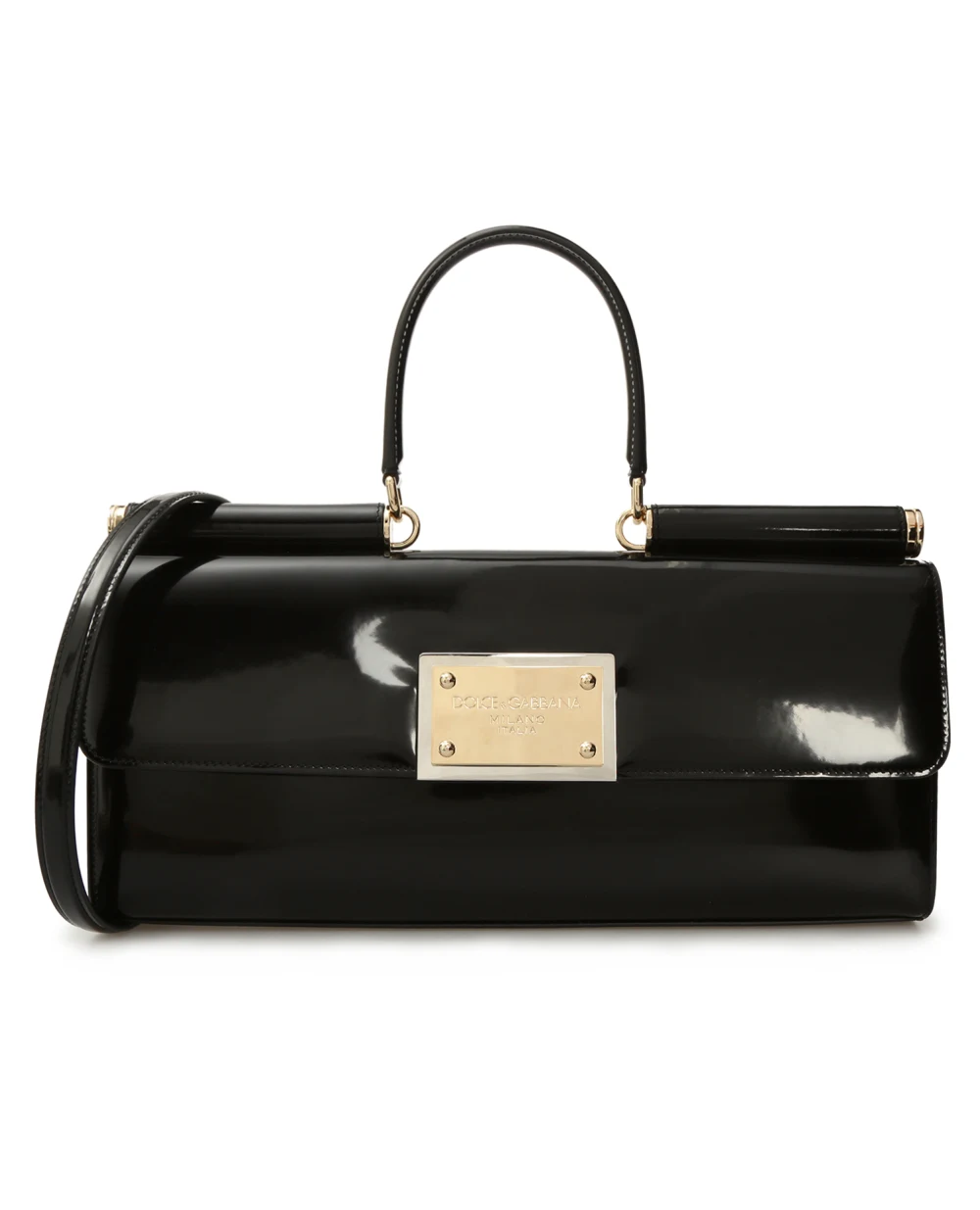 Кожаная сумка 90es Sicily Dolce&Gabbana BB7007-A1037, черный цвет • Купить в интернет-магазине Kameron