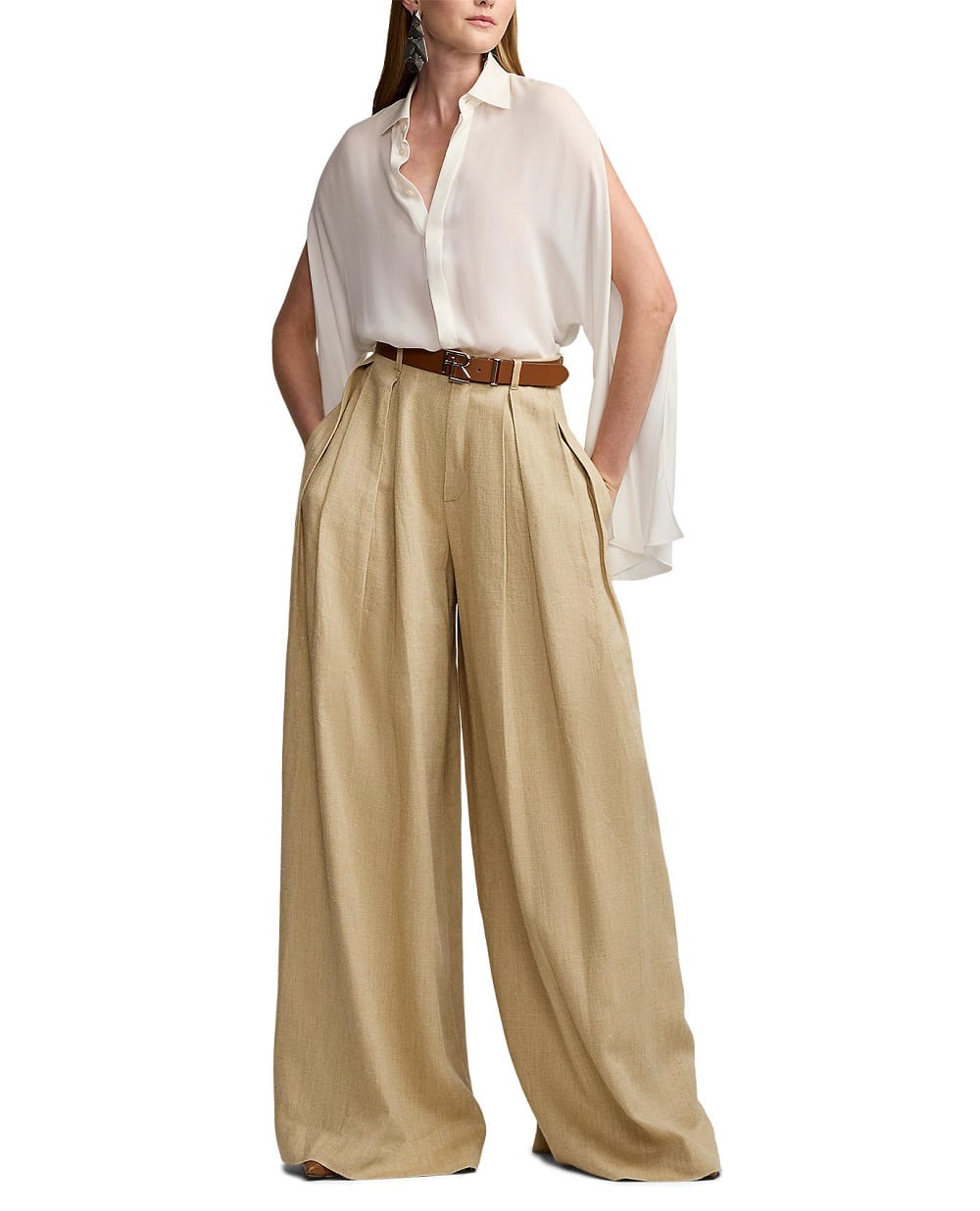 Брюки Ralph Lauren Collection 290966347001, бежевый цвет • Купить в интернет-магазине Kameron