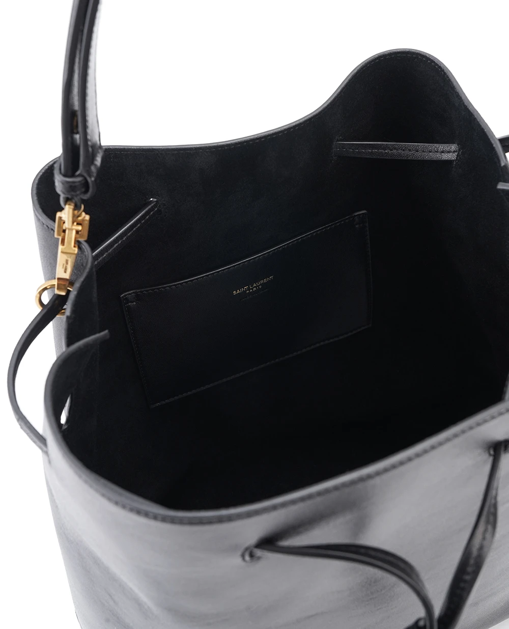 Кожаная сумка Paris VII Saint Laurent 804302-1EL0W, черный цвет • Купить в интернет-магазине Kameron