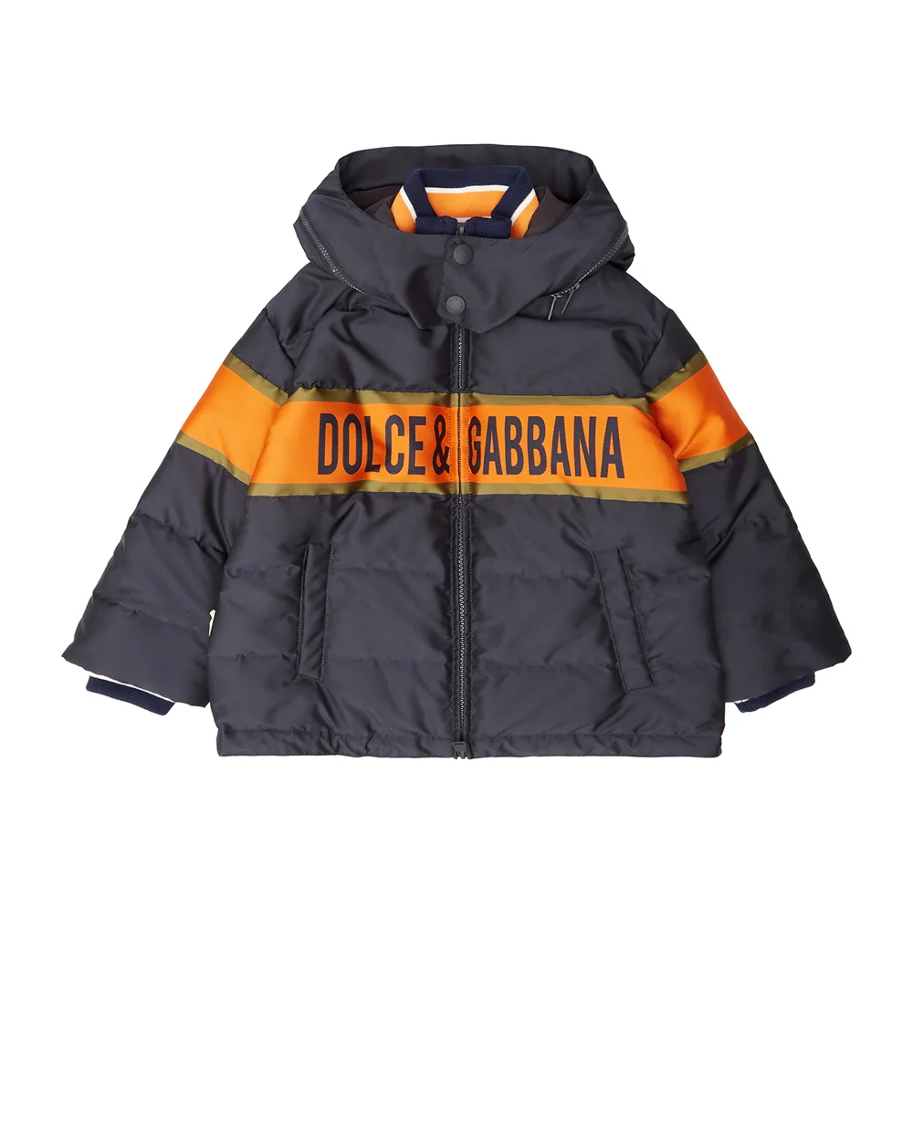 Пуховик Dolce&Gabbana Kids L4JB1P-G7WWL-B, синий цвет • Купить в интернет-магазине Kameron