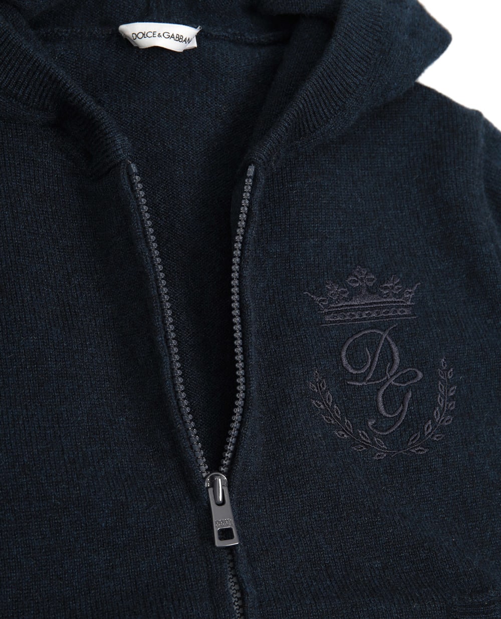 Кашемировое худи Dolce&Gabbana Kids L4KW21-JAW00-B, синий цвет • Купить в интернет-магазине Kameron