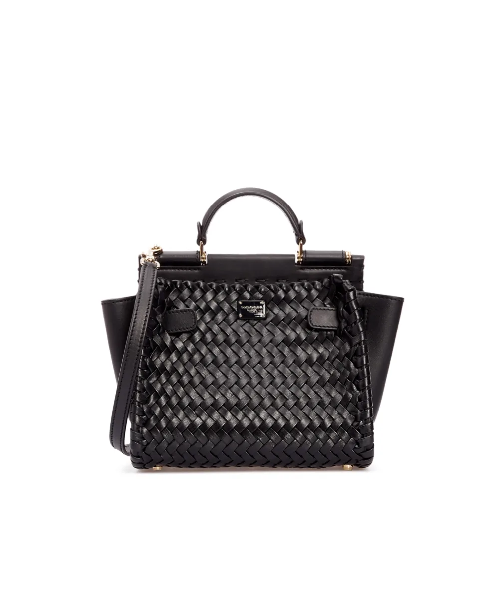 Кожаная сумка Sicily Dolce&Gabbana BB6960-AO398, черный цвет • Купить в интернет-магазине Kameron