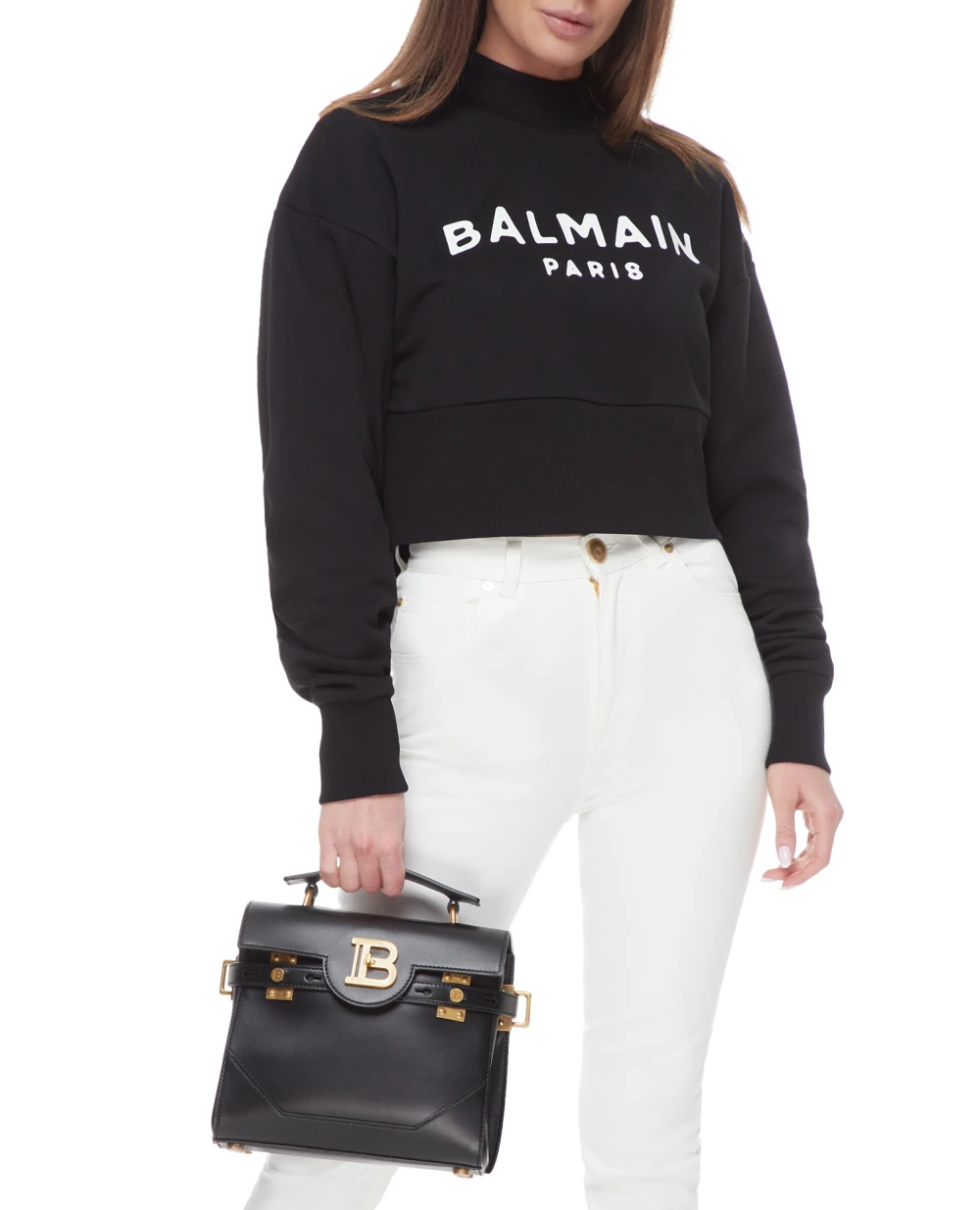 Кожаная сумка B-Buzz 23 Balmain AN1DB526LPRS, черный цвет • Купить в интернет-магазине Kameron