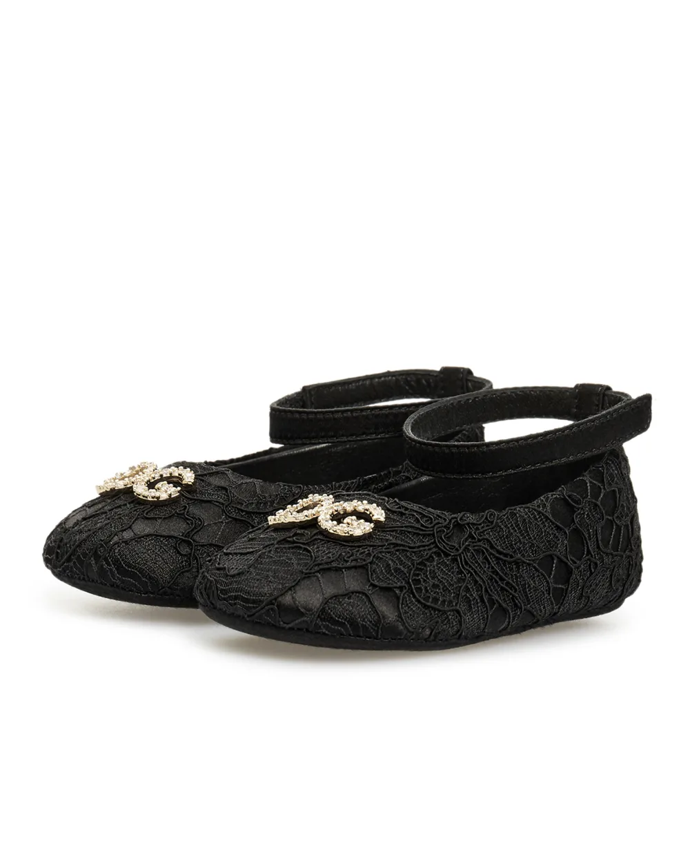 Детские пинетки Dolce&Gabbana Kids DK0065-A9158-, черный цвет • Купить в интернет-магазине Kameron