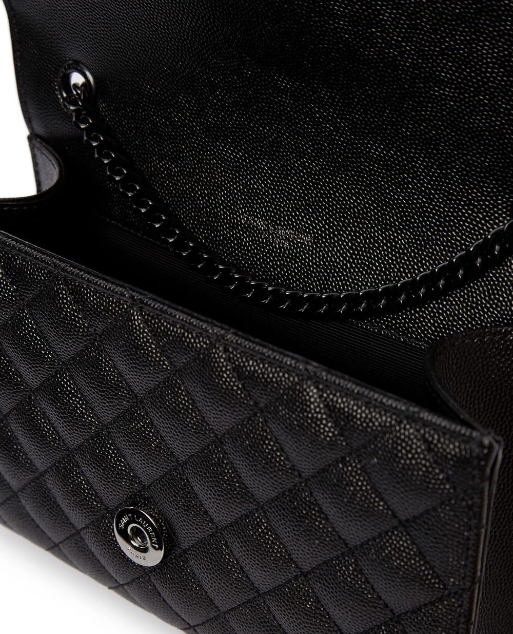 Кожаная сумка Envelope Saint Laurent 600195-BOW98-, черный цвет • Купить в интернет-магазине Kameron