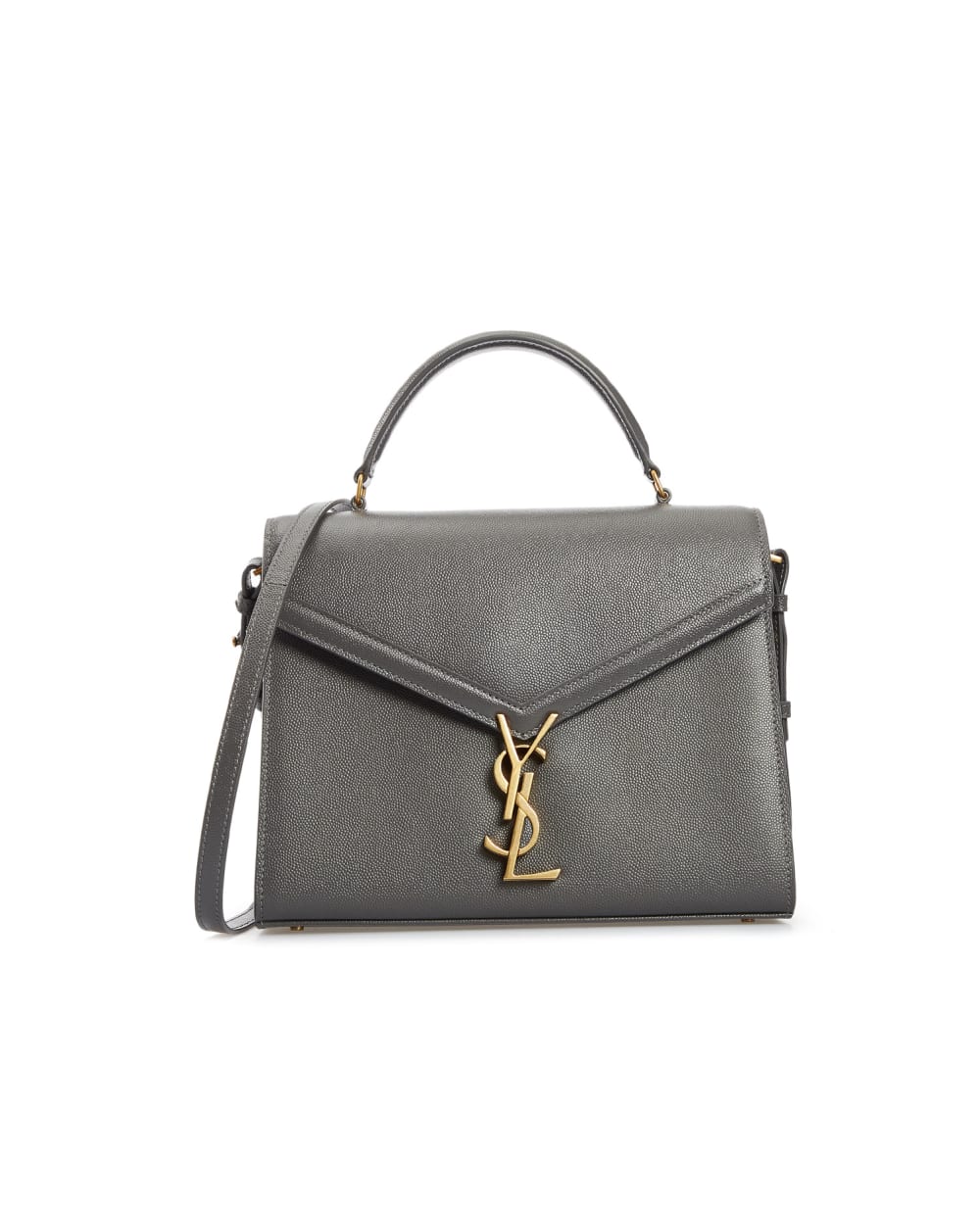 Кожаная сумка Cassandra Medium Saint Laurent 623931-BOW0W-, серый цвет • Купить в интернет-магазине Kameron