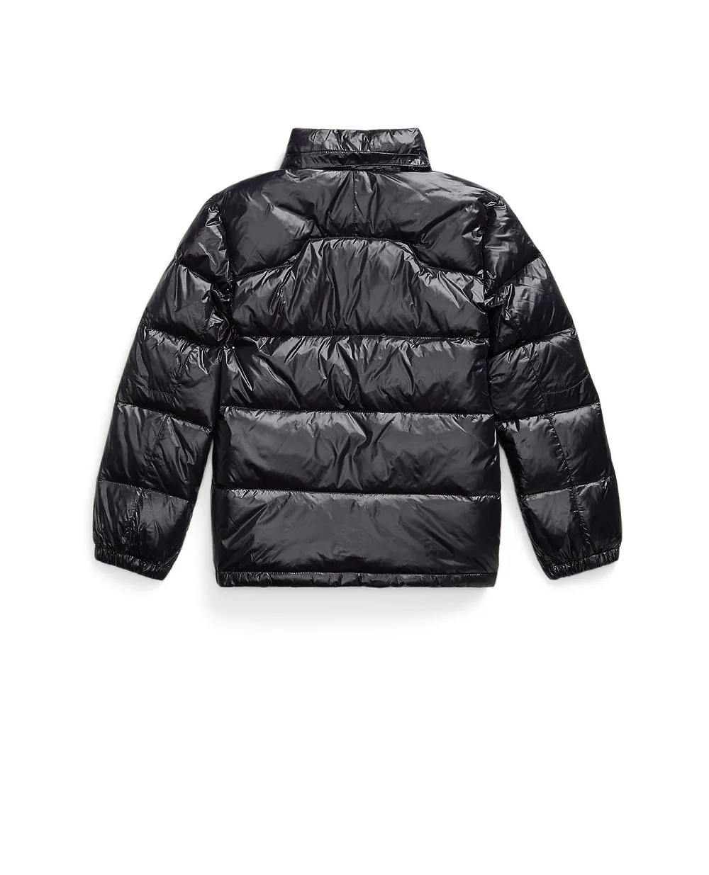  Детская глянцевая пуховая куртка Polo Ralph Lauren Kids 323978459001, черный цвет • Купить в интернет-магазине Kameron
