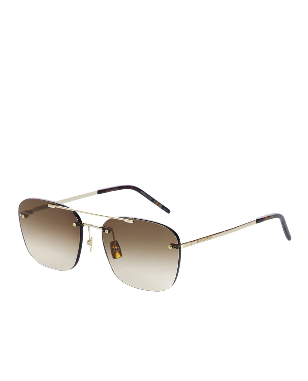 Солнцезащитные очки Saint Laurent SL 309 RIMLESS-003, золотой цвет • Купить в интернет-магазине Kameron
