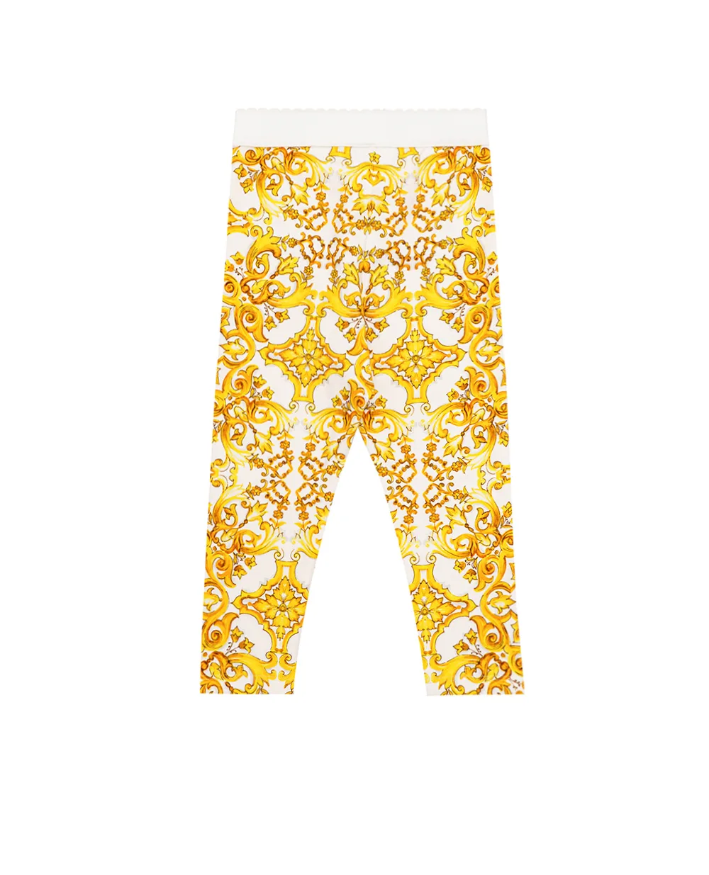 Дитячі легінси Dolce&Gabbana Kids L2JP5B-HPGF4, жовтий колір • Купити в інтернет-магазині Kameron