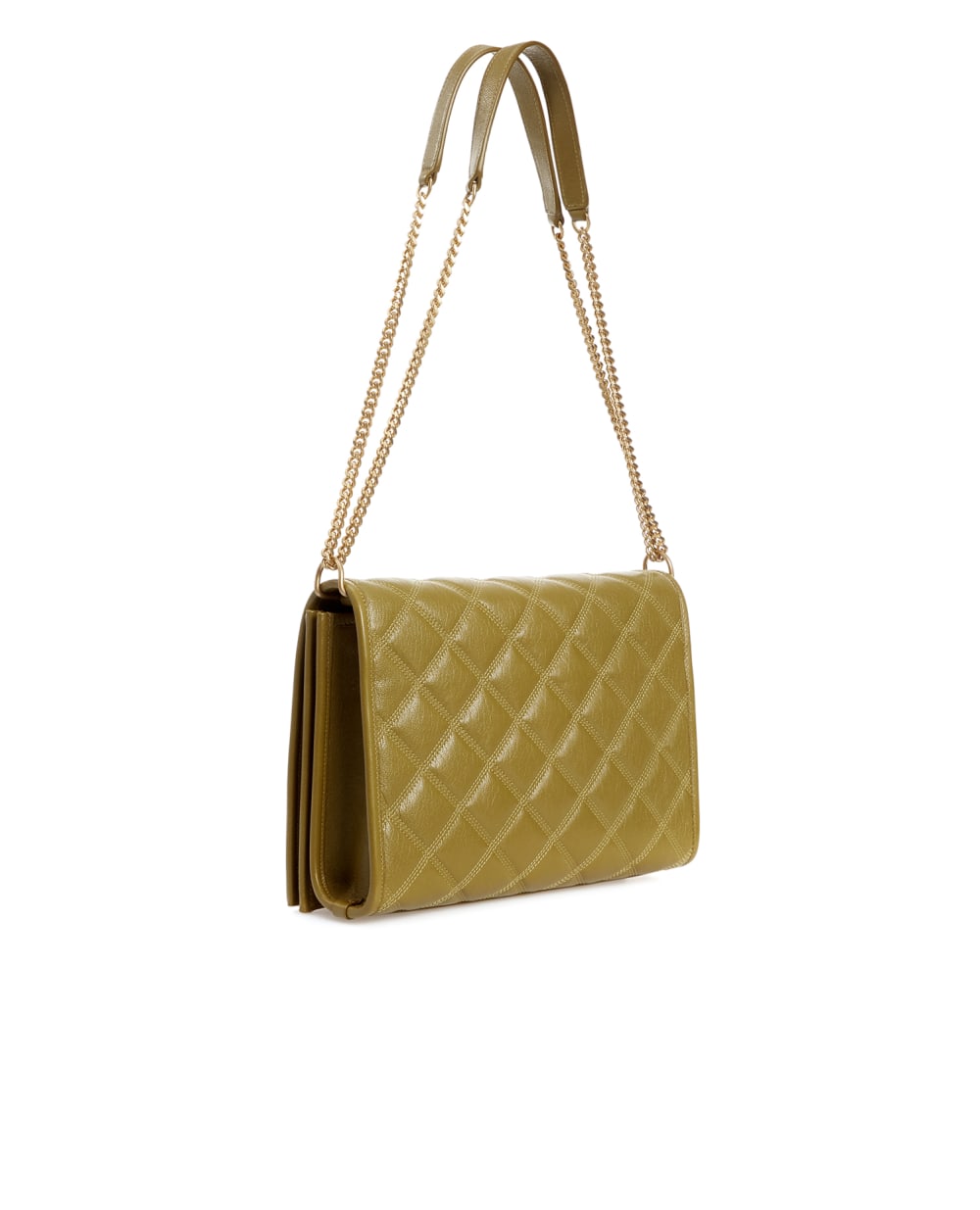 Кожаная сумка Becky Saint Laurent 650770-1D319-, оливковый цвет • Купить в интернет-магазине Kameron