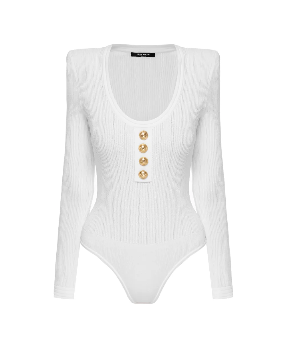 Боди Balmain WF1BG060K211, белый цвет • Купить в интернет-магазине Kameron