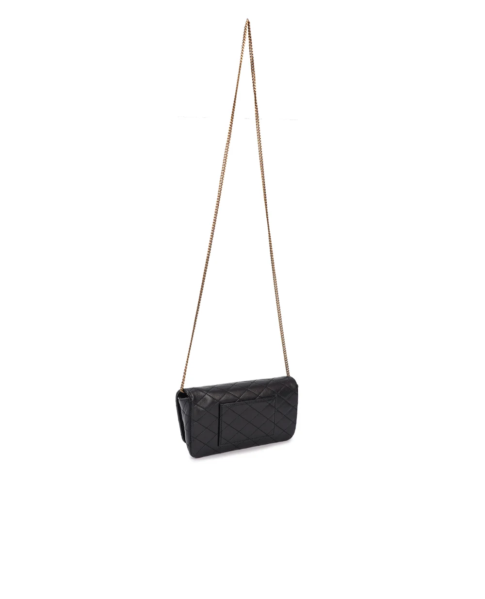 Кожаная сумка Gaby Chain Phone Holder Saint Laurent 754051-1EL07, черный цвет • Купить в интернет-магазине Kameron