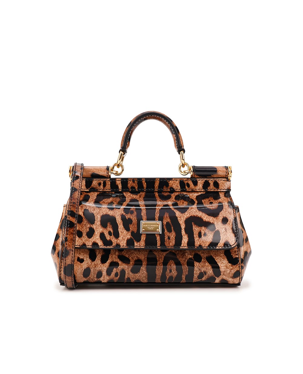 Кожаная сумка Sicily Small Dolce&Gabbana BB7116-AM568, коричневый цвет • Купить в интернет-магазине Kameron