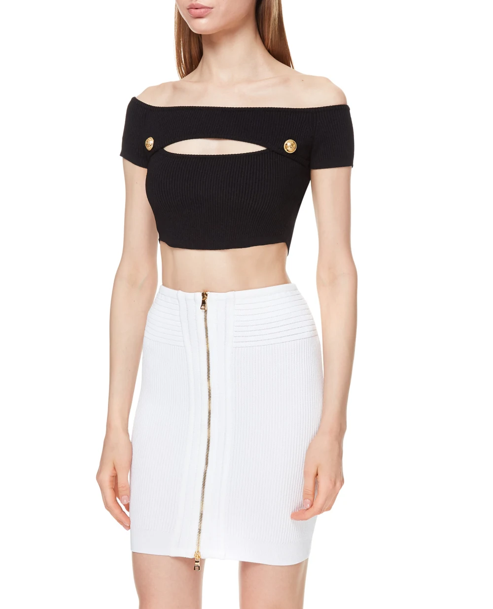 Топ Balmain VF0AJ000K211, черный цвет • Купить в интернет-магазине Kameron