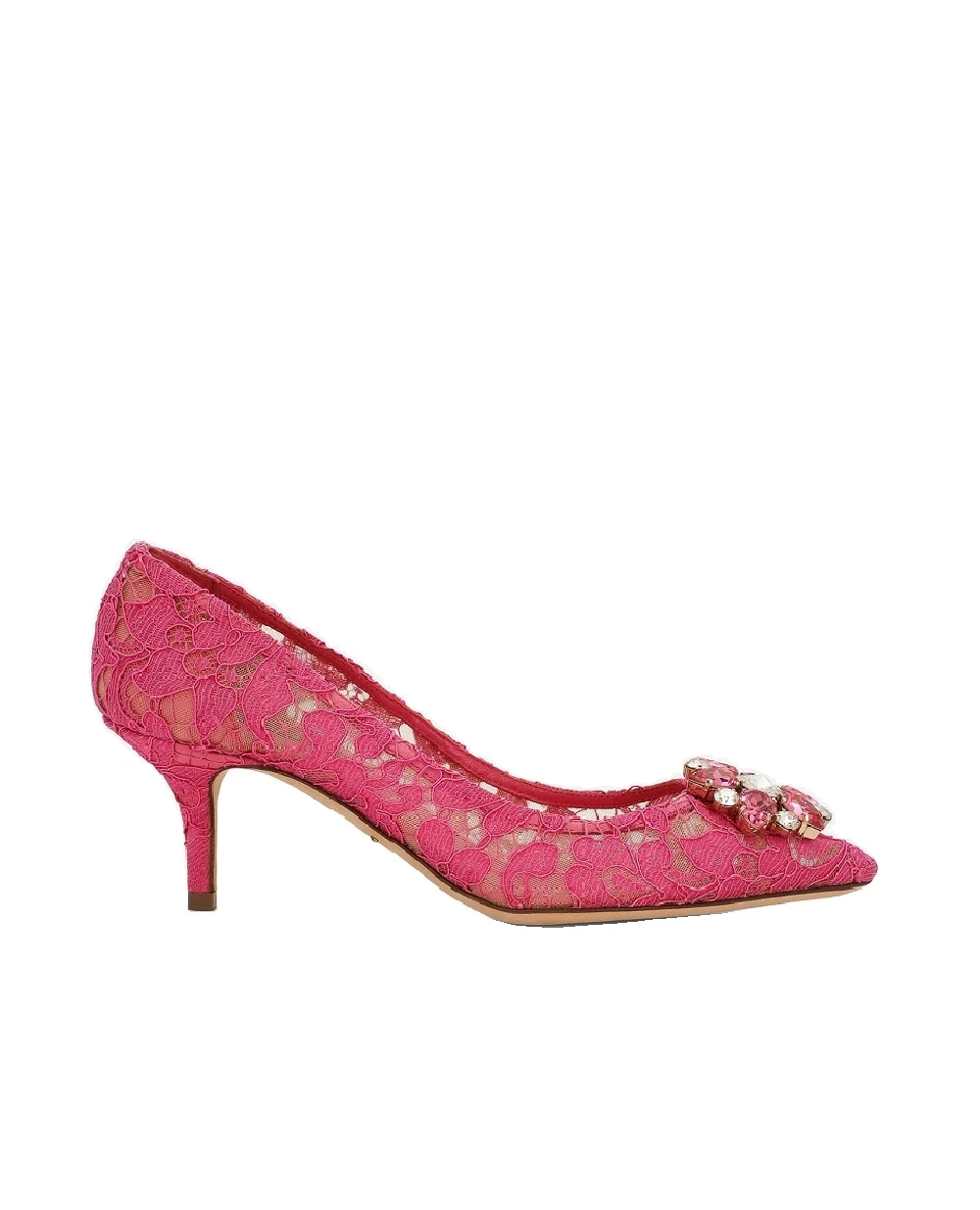 Кружевные лодочки Rainbow Lace Dolce&Gabbana CD0066-AL198-S, розовый цвет • Купить в интернет-магазине Kameron