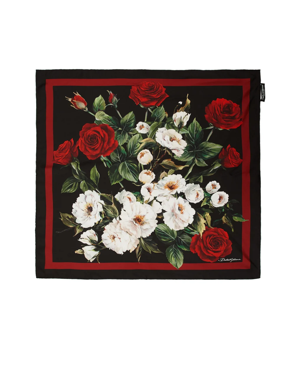 Шелковый платок Dolce&Gabbana FN092R-GDW15, черный цвет • Купить в интернет-магазине Kameron