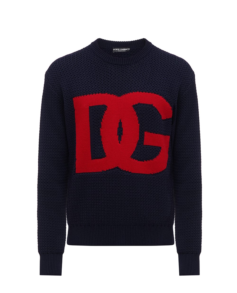 Вовняний светр Dolce&Gabbana GXM96T-JCVA5, темно-синій колір • Купити в інтернет-магазині Kameron