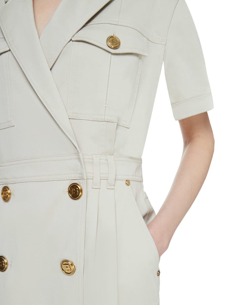 Платье Balmain VF16803D086, бежевый цвет • Купить в интернет-магазине Kameron