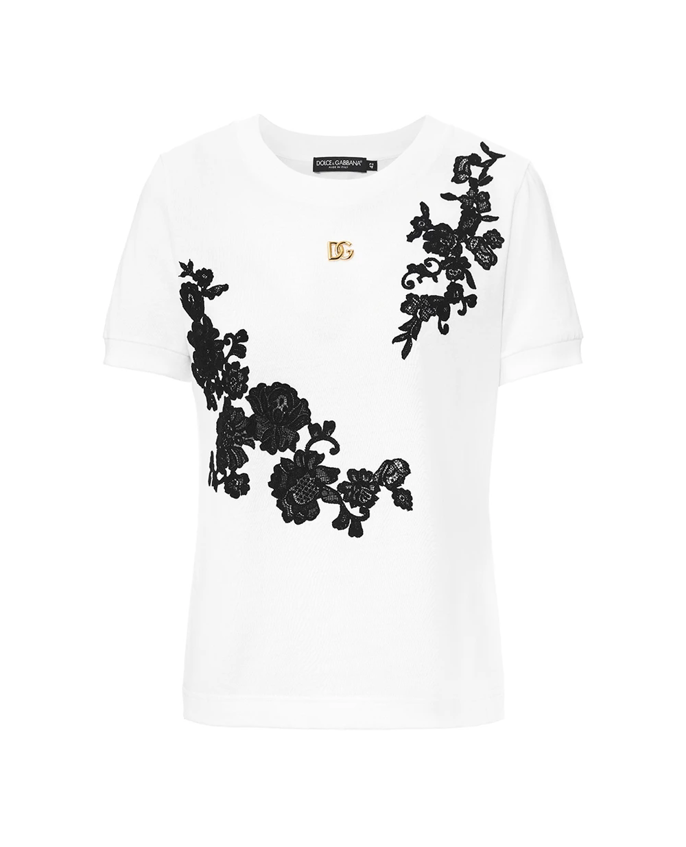 Футболка Dolce&Gabbana F8V20T-GDCTI, белый цвет • Купить в интернет-магазине Kameron