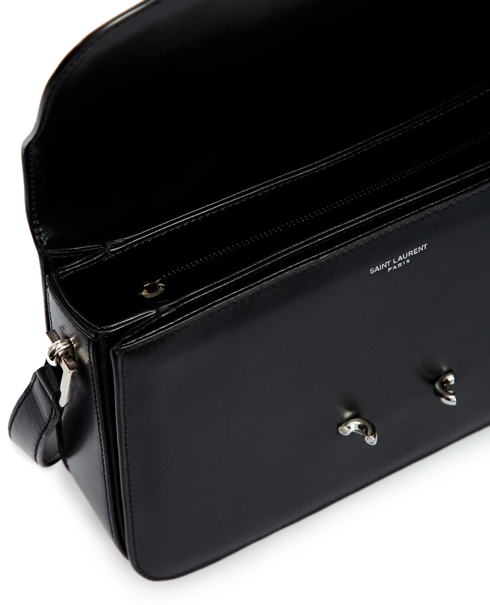 Кожаная сумка Fermoir Saint Laurent 657186-2VL0N, черный цвет • Купить в интернет-магазине Kameron