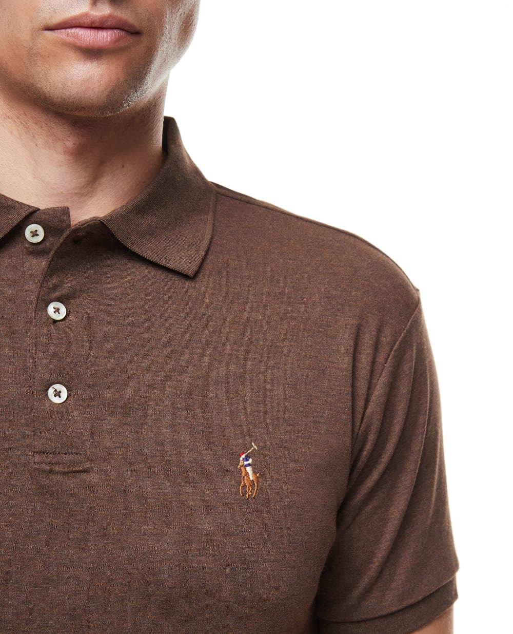 Поло Polo Ralph Lauren 710652578131, коричневый цвет • Купить в интернет-магазине Kameron