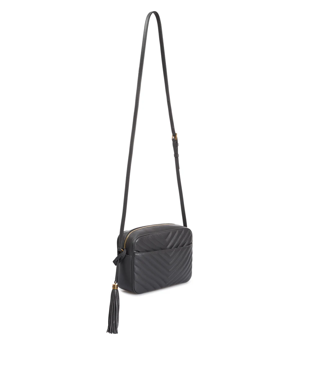 Кожаная сумка Lou Camera Bag Saint Laurent 715232-DV707, серый цвет • Купить в интернет-магазине Kameron