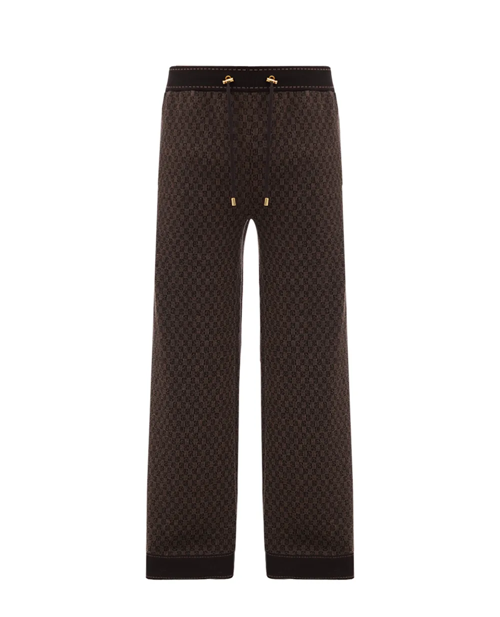 Шерстяные брюки Balmain BH0PQ040KF23, коричневый цвет • Купить в интернет-магазине Kameron