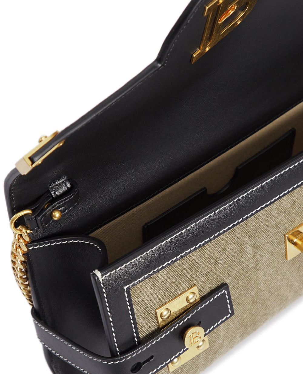 Сумка  B-Buzz Pouch 23 Balmain AN1LE596TCLB, оливковый цвет • Купить в интернет-магазине Kameron