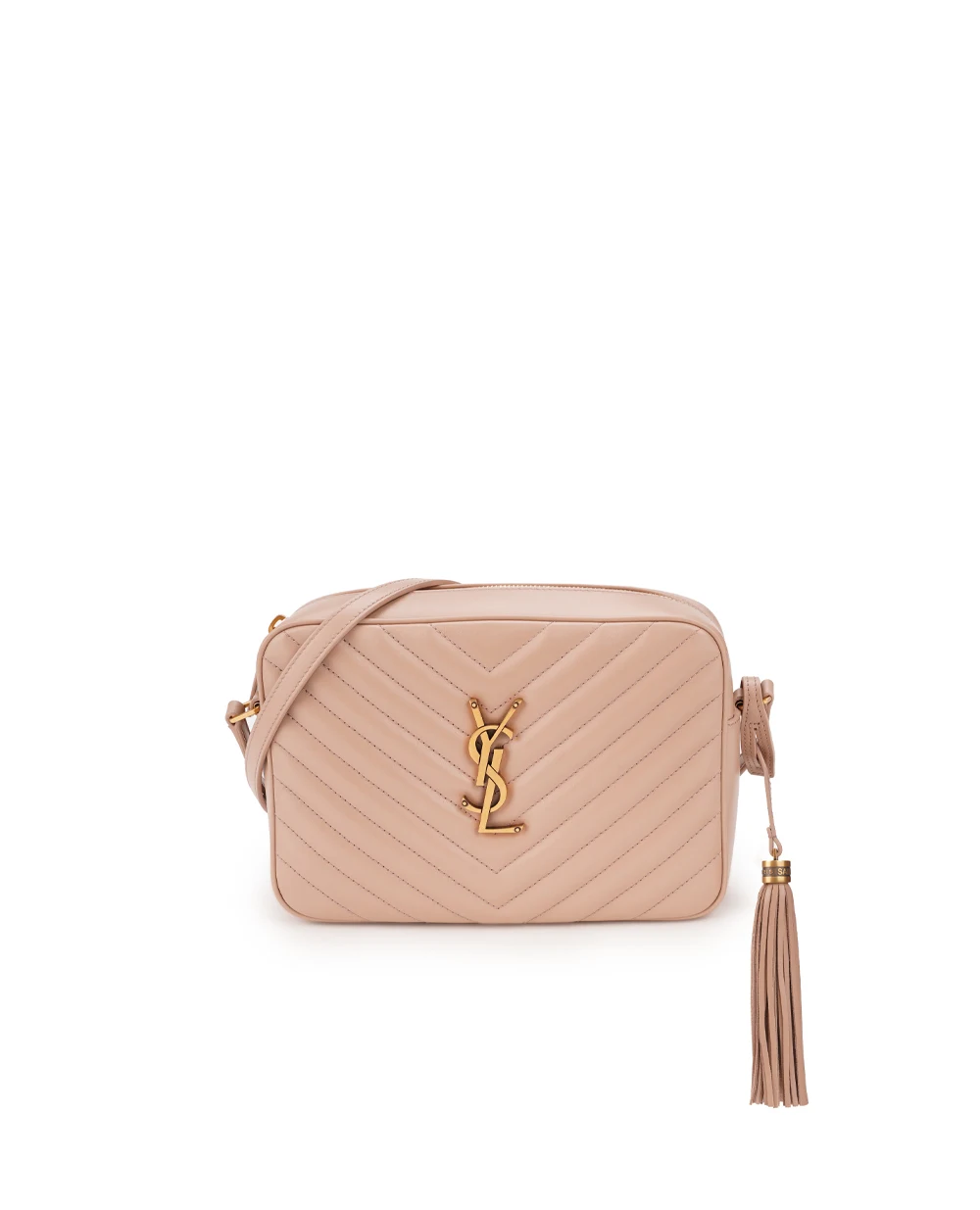 Кожаная сумка Lou Camera Bag Saint Laurent 715232-DV707, бежевый цвет • Купить в интернет-магазине Kameron