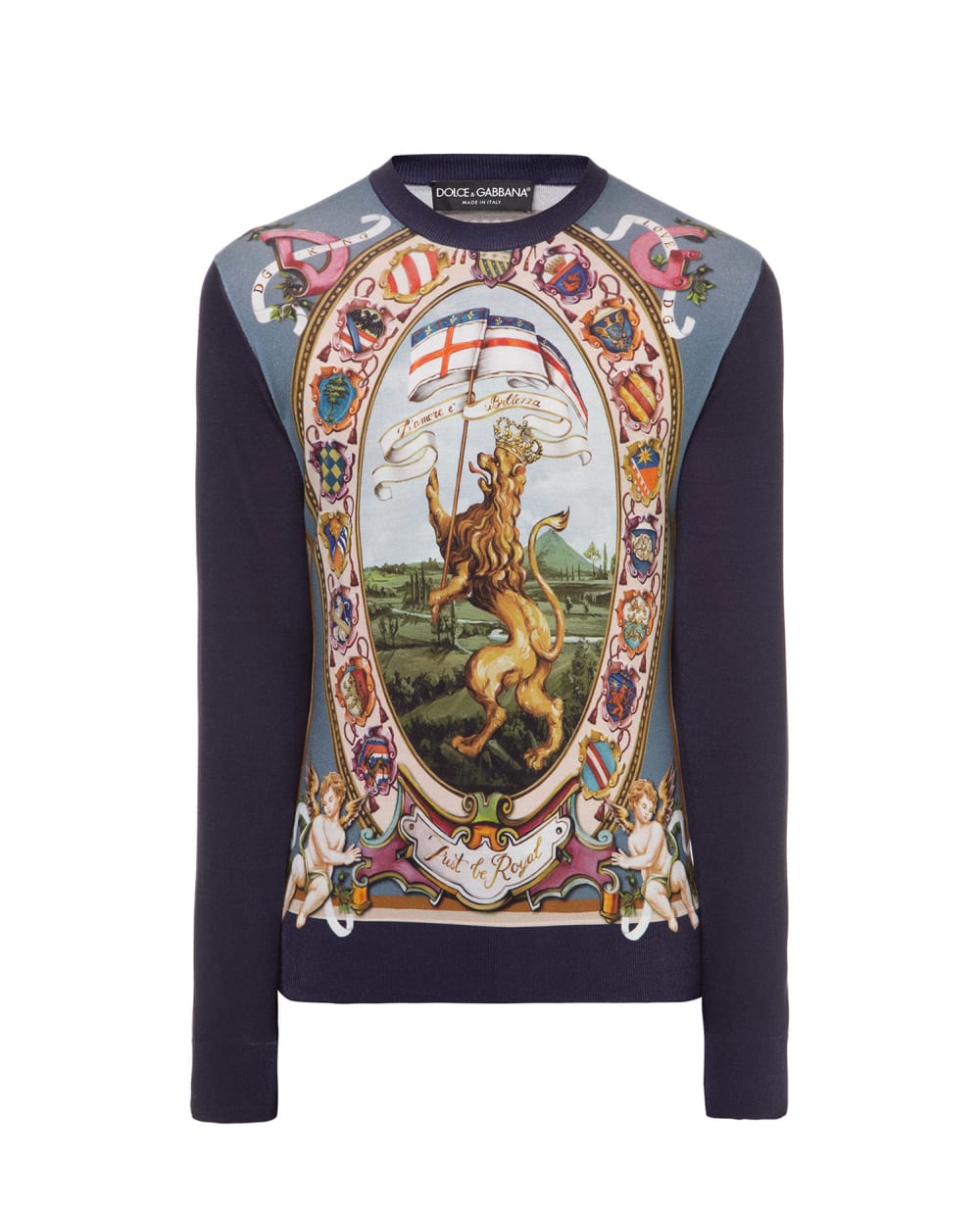Шелковый джемпер Dolce&Gabbana GX550T-JAHGR, разноцветный цвет • Купить в интернет-магазине Kameron