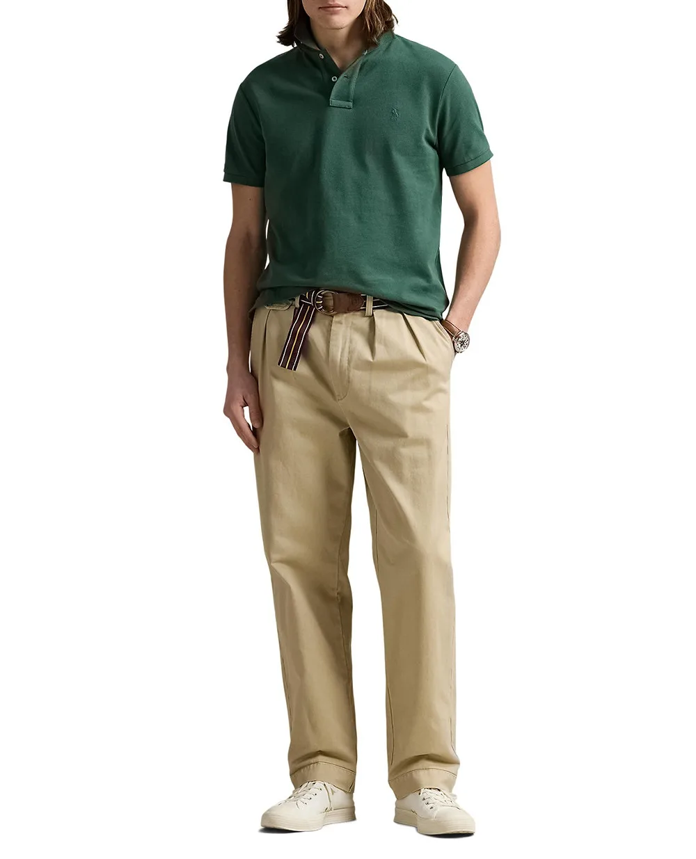 Поло Polo Ralph Lauren 710680784432, зеленый цвет • Купить в интернет-магазине Kameron